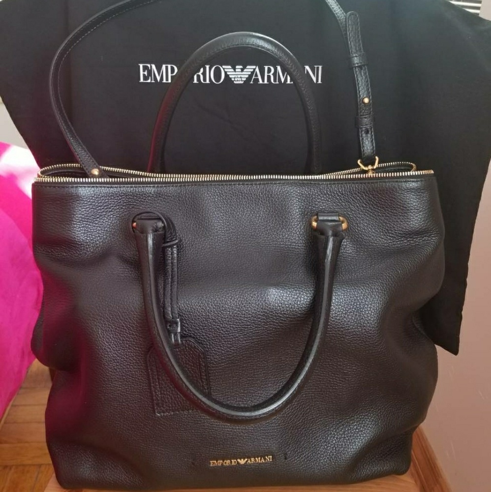 Emporio Armani Black Leather Bag
